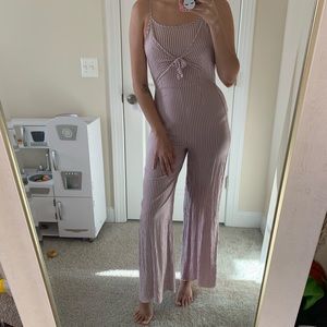 *SOLD* Pink Striped Jumpsuit
